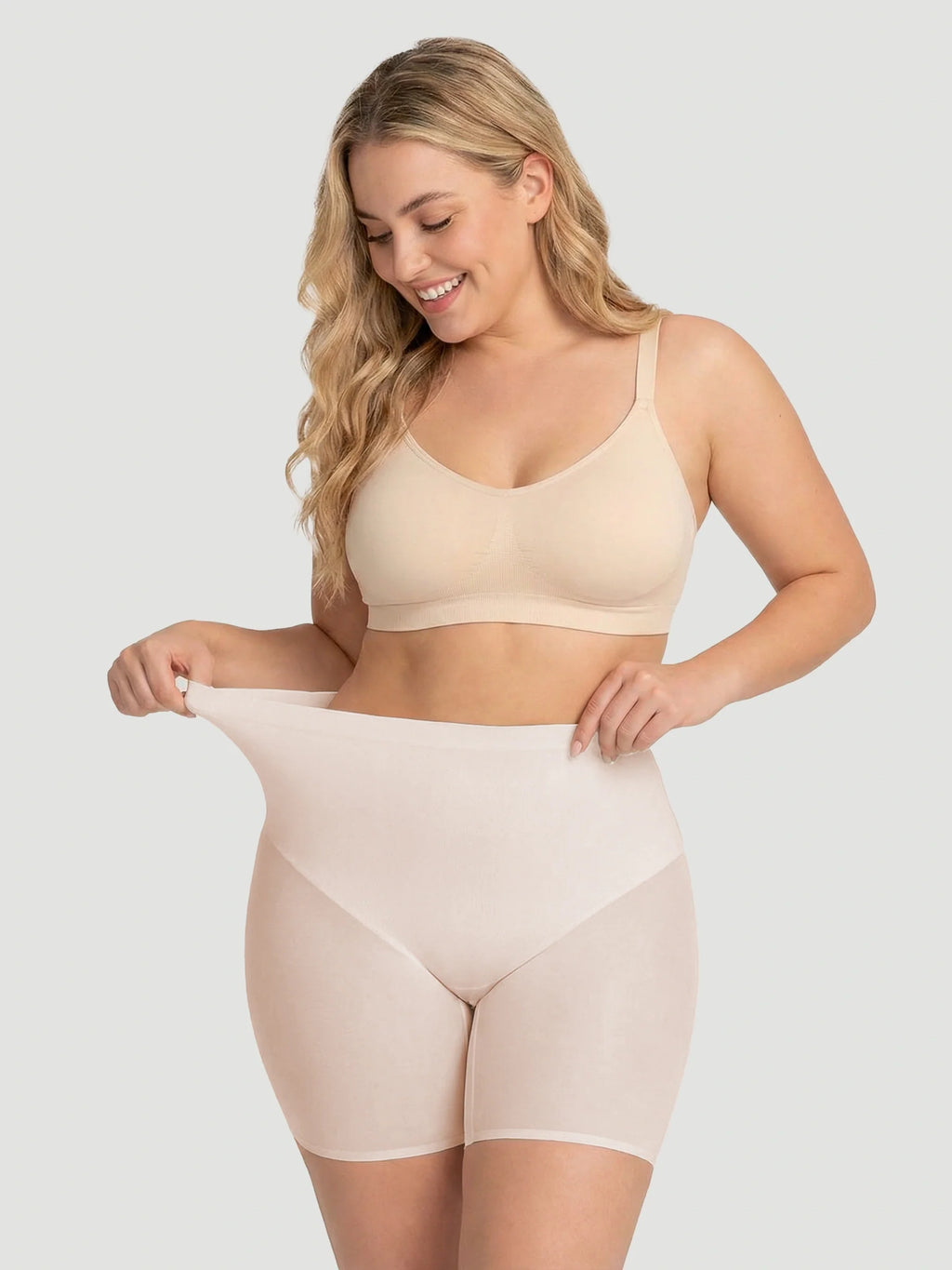 High Waisted Mesh Shaping Shorts