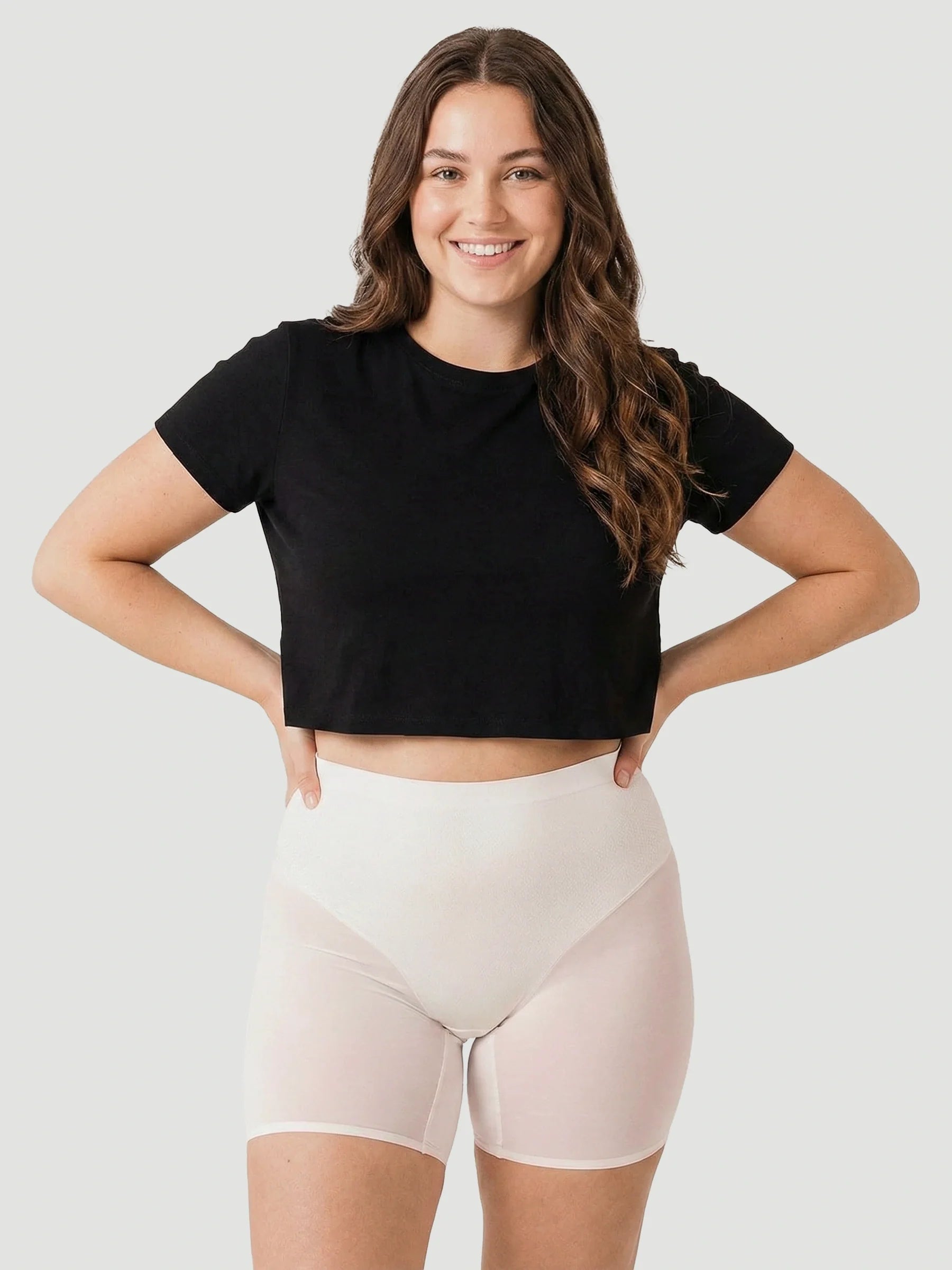 High Waisted Mesh Shaping Shorts