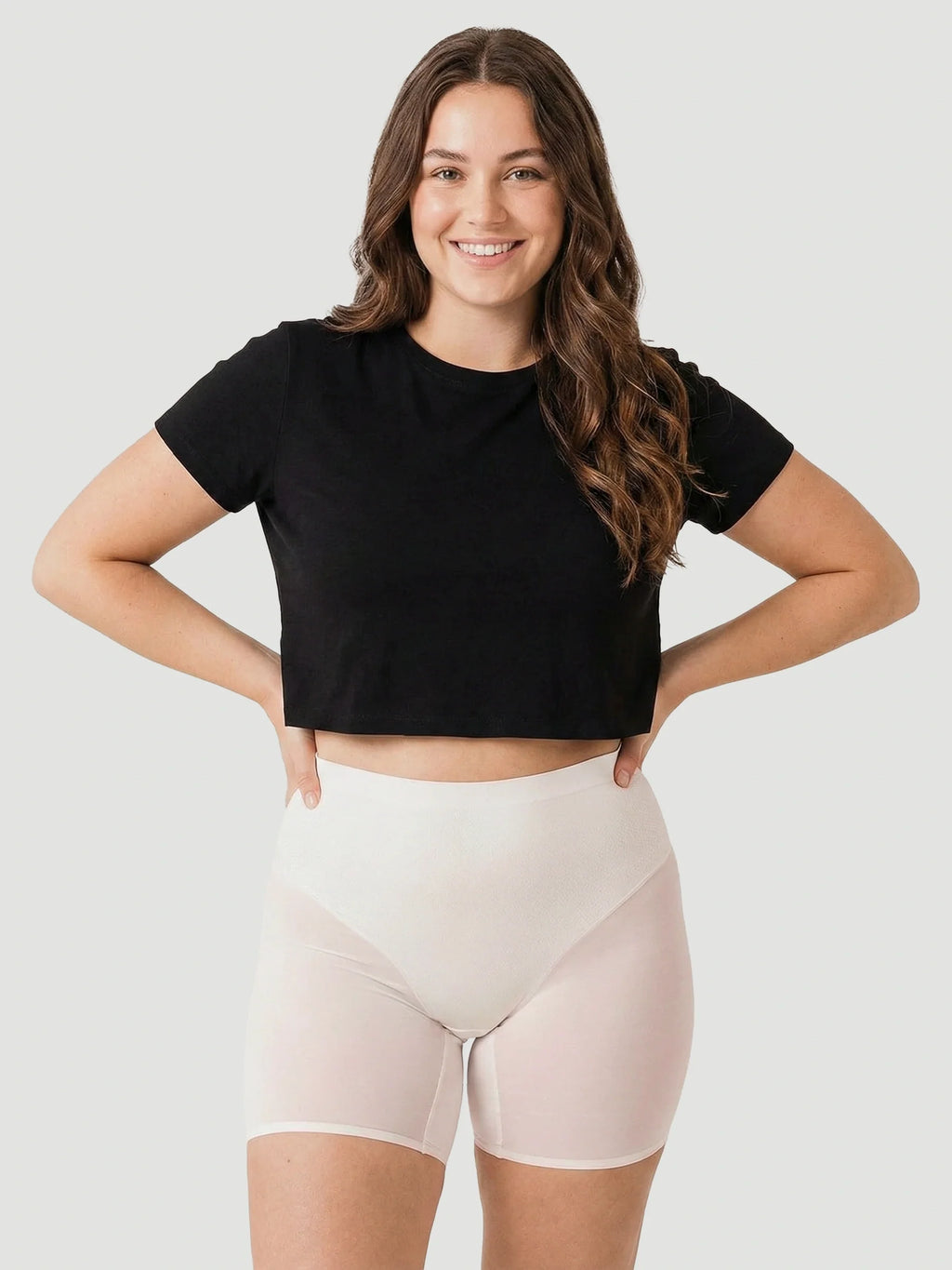 High Waisted Mesh Shaping Shorts