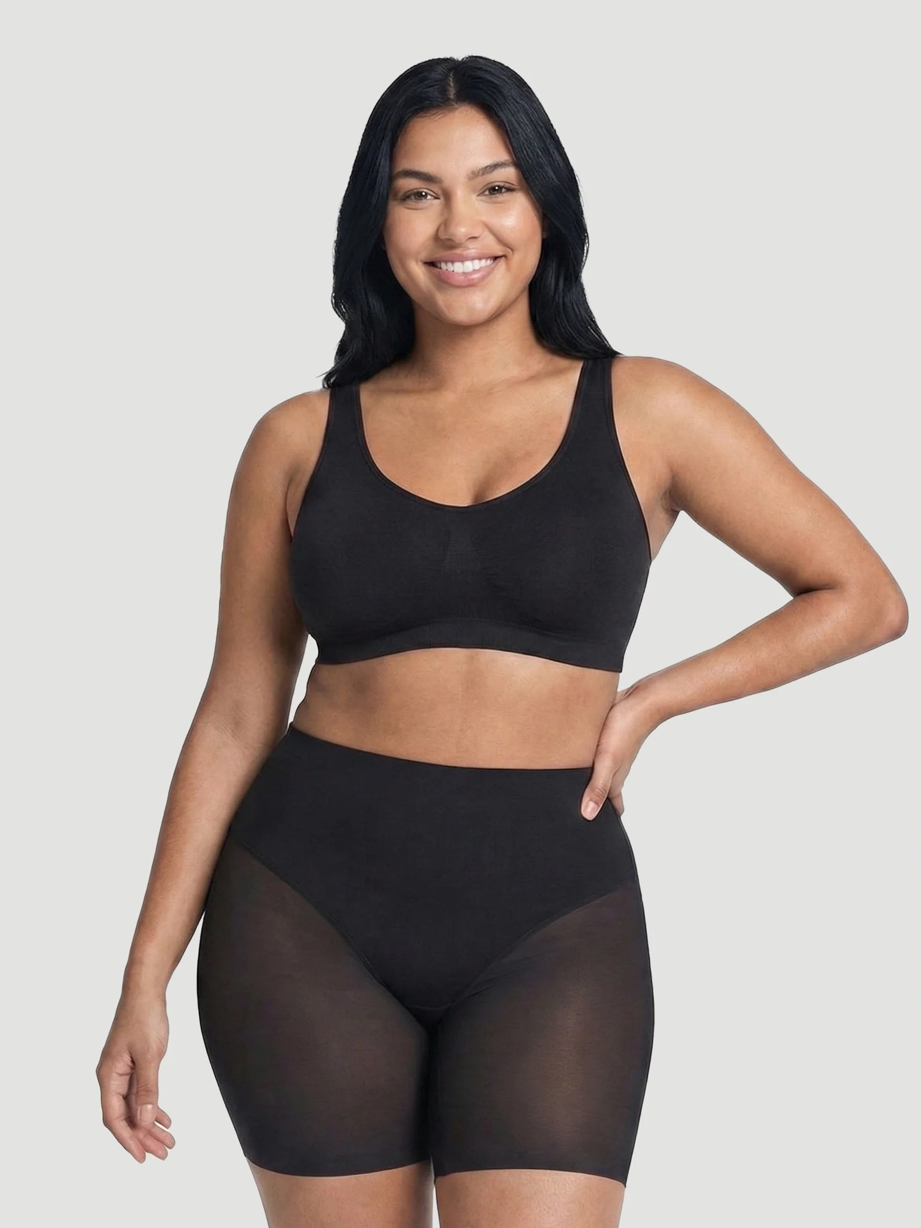 High Waisted Mesh Shaping Shorts