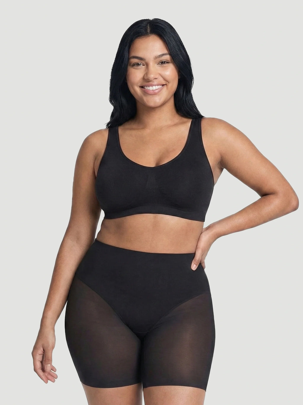 High-Waisted Mesh Shaping Shorts