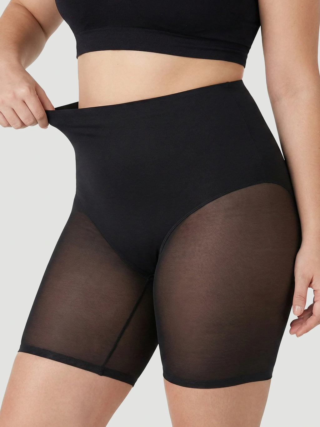 High Waisted Mesh Shaping Shorts
