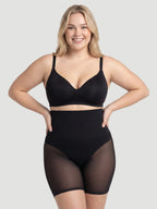 High Waisted Mesh Shaping Shorts