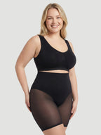 High Waisted Mesh Shaping Shorts