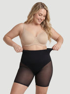 High Waisted Mesh Shaping Shorts