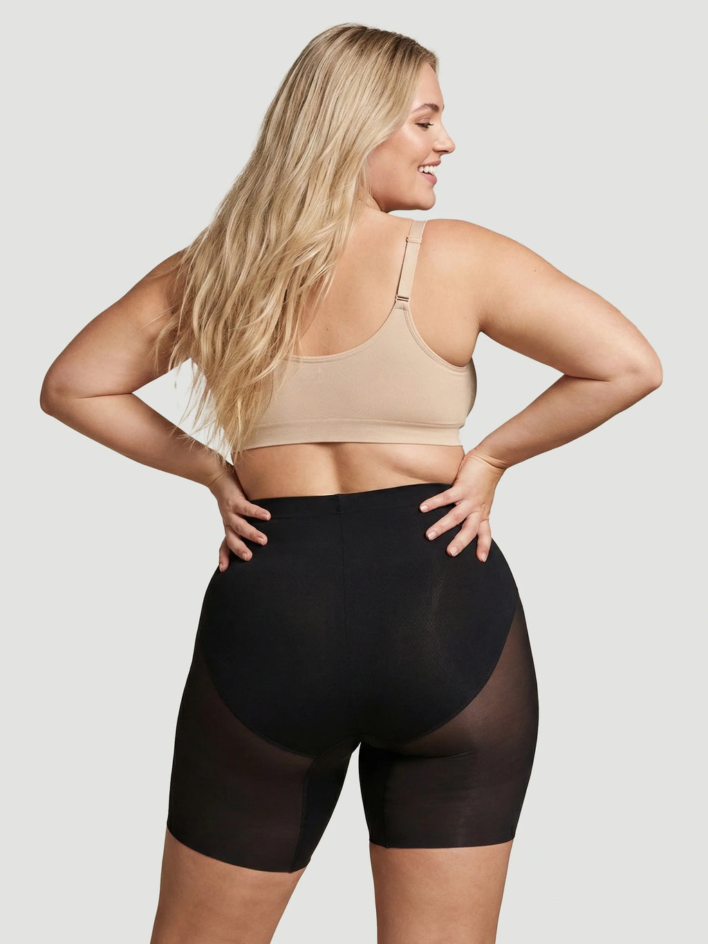 High Waisted Mesh Shaping Shorts