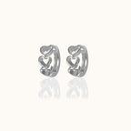 Hollow Heart Hoop Earrings