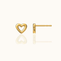 Hollow Heart Stud Earrings