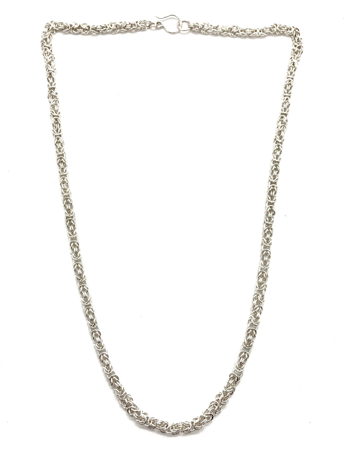 Delicate Byzantine Chainmaille Necklace in Silver