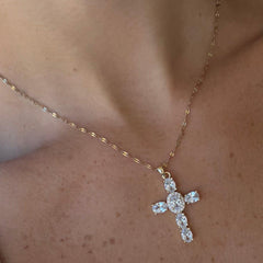 Heavenly Glow Cross Necklace