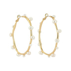 Isla Pearl Hoop Earrings
