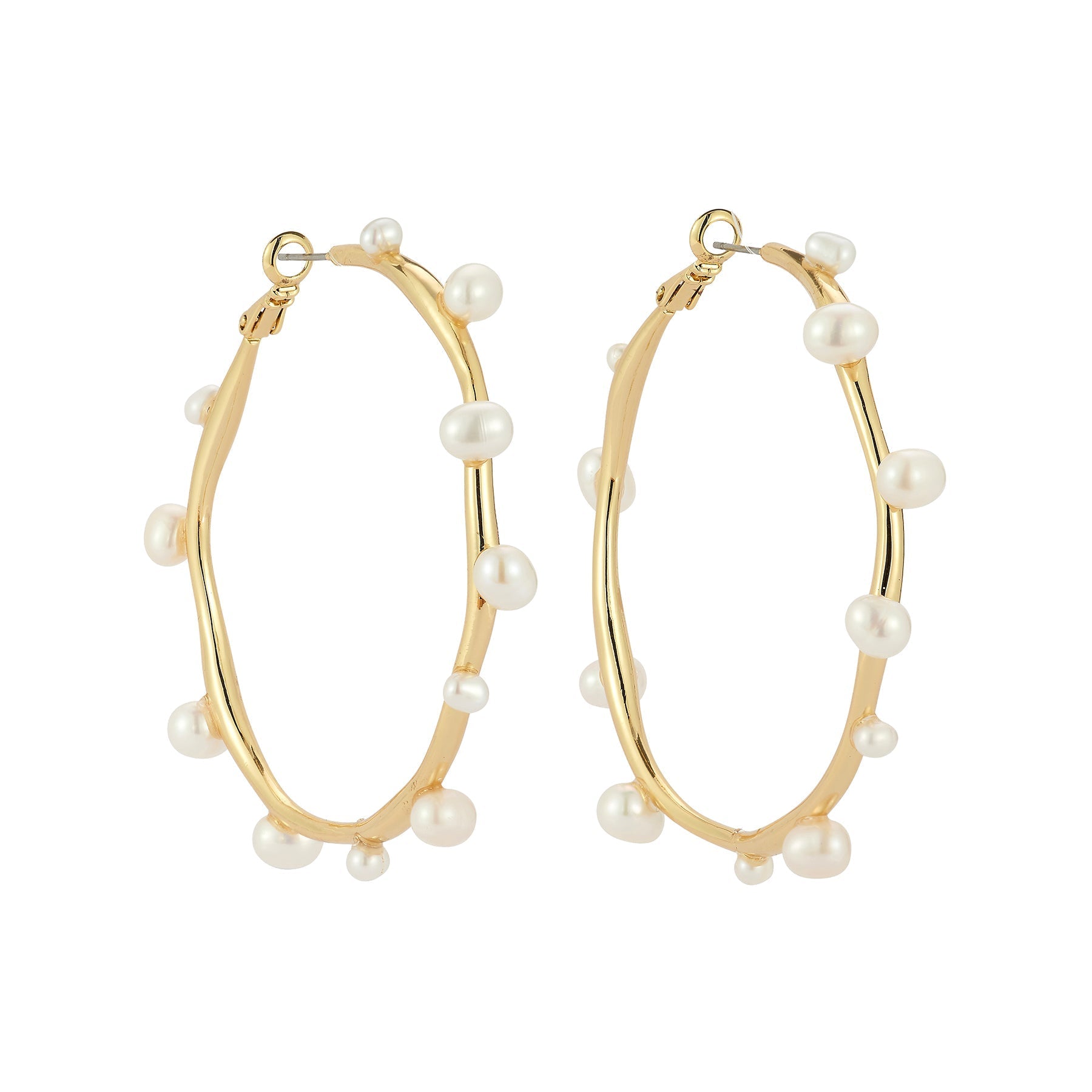 Isla Pearl Hoop Earrings