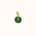 Knot Necklace with Green Jade