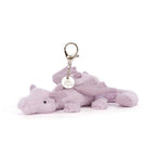Lavender Dragon Bag Charm - Soft Plush Keychain | Wobblepaws