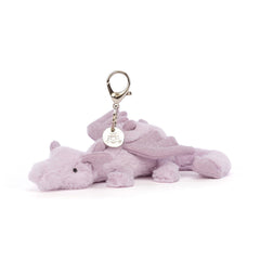 Lavender Dragon Bag Charm - Soft Plush Keychain | Wobblepaws