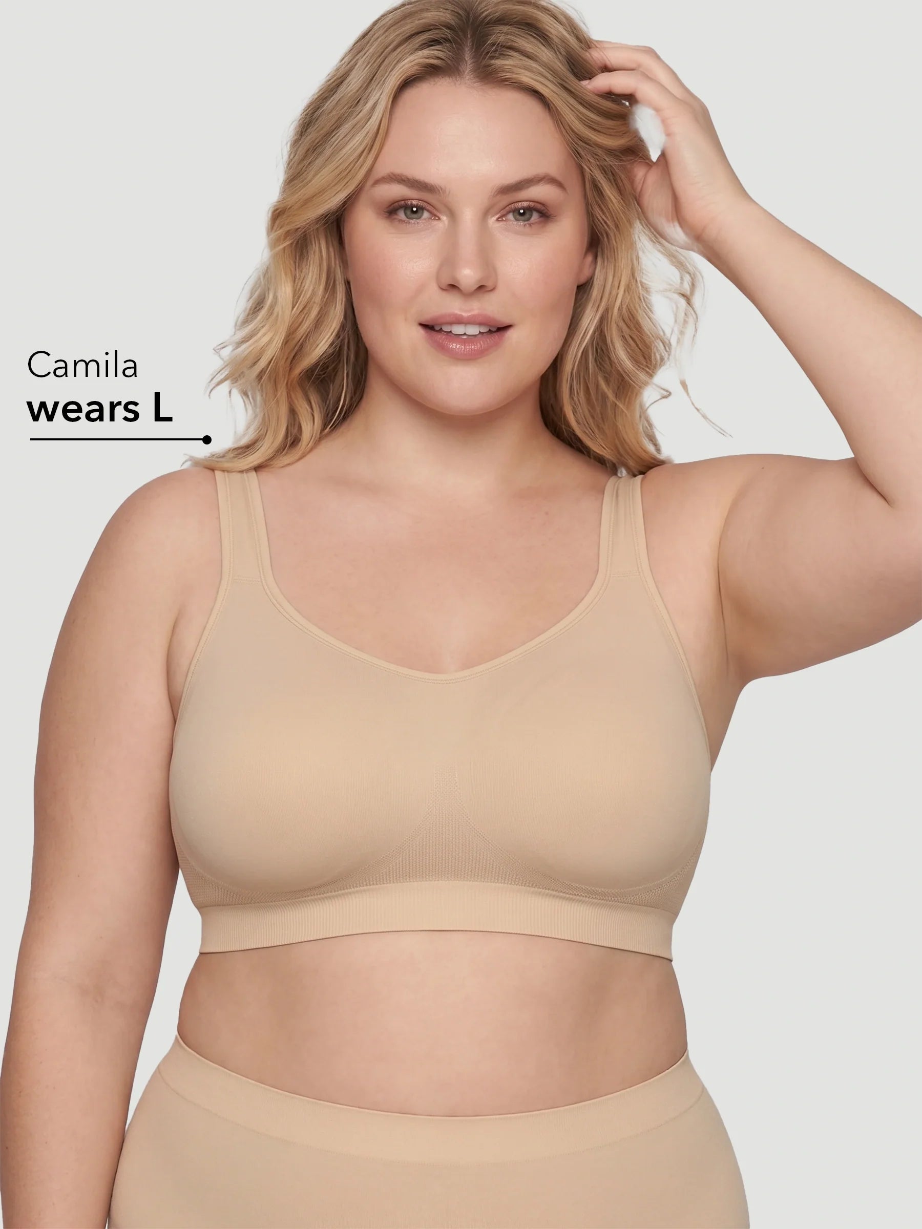 2-Pack Adjustable Wire Free Shaper Bra (Cups A-FF) + FREE Bra Extender