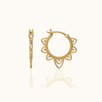 Large Lace Hoop Earrings