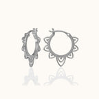 Large Lace Hoop Earrings