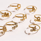 Sparkle Initial Wrap Ring