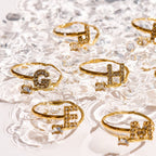 Sparkle Initial Wrap Ring