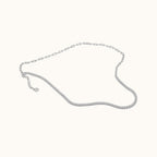 Paperclip Link and CZ Chain Necklace