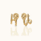 Lion Head Byzantine Stud Earrings
