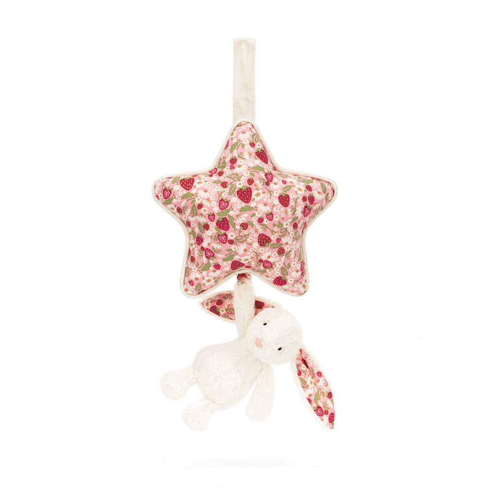 Blossom Cream Bunny Berry Musical Pull - Soft Novelty Toy | Wobblepaws