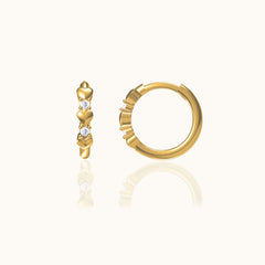 Mini Heart Hoop Earrings