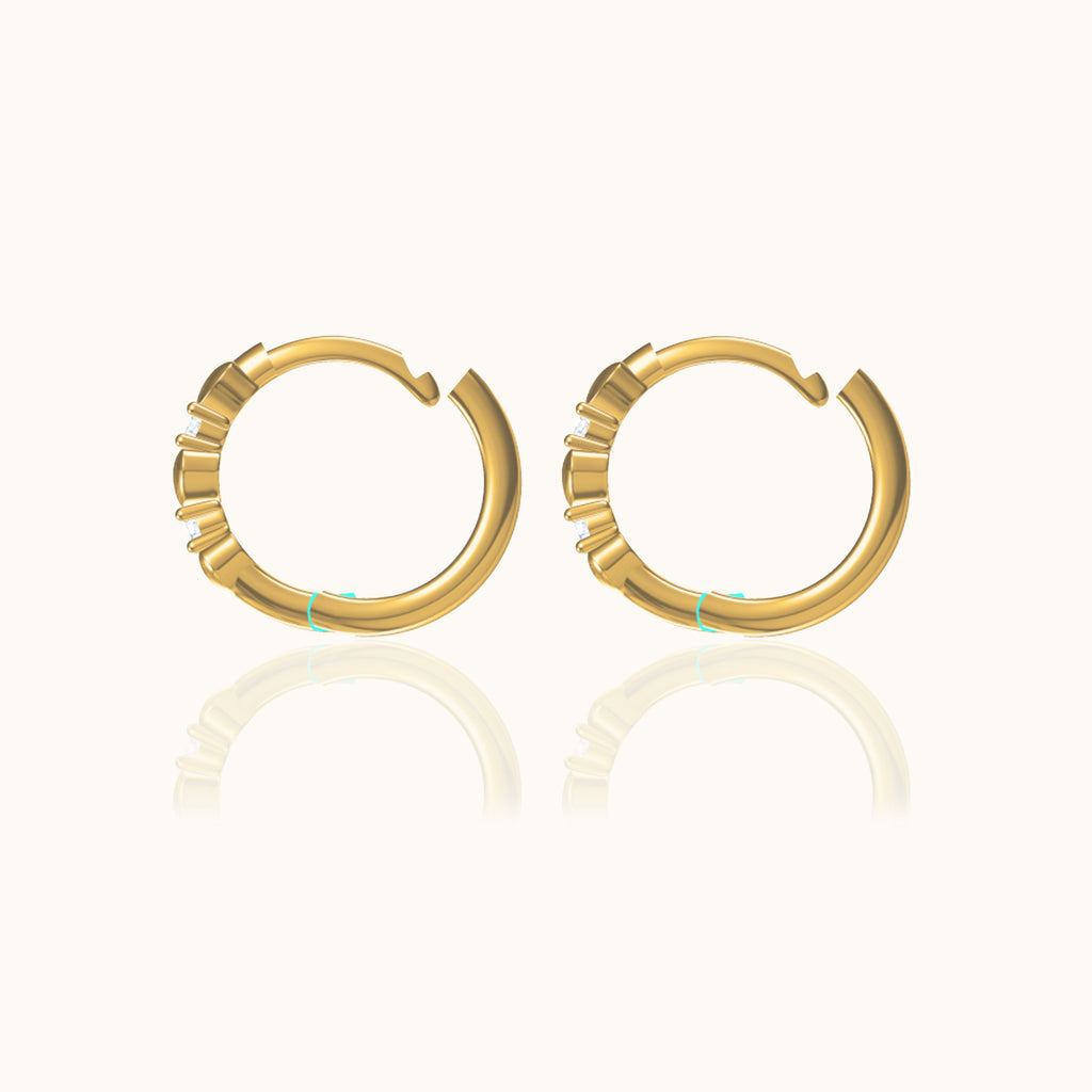 Mini Heart Hoop Earrings