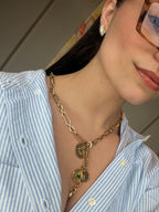 Petite Crystal Madeline Earrings Gold