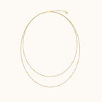 2 in 1 Double Layered Bead Necklace Set
