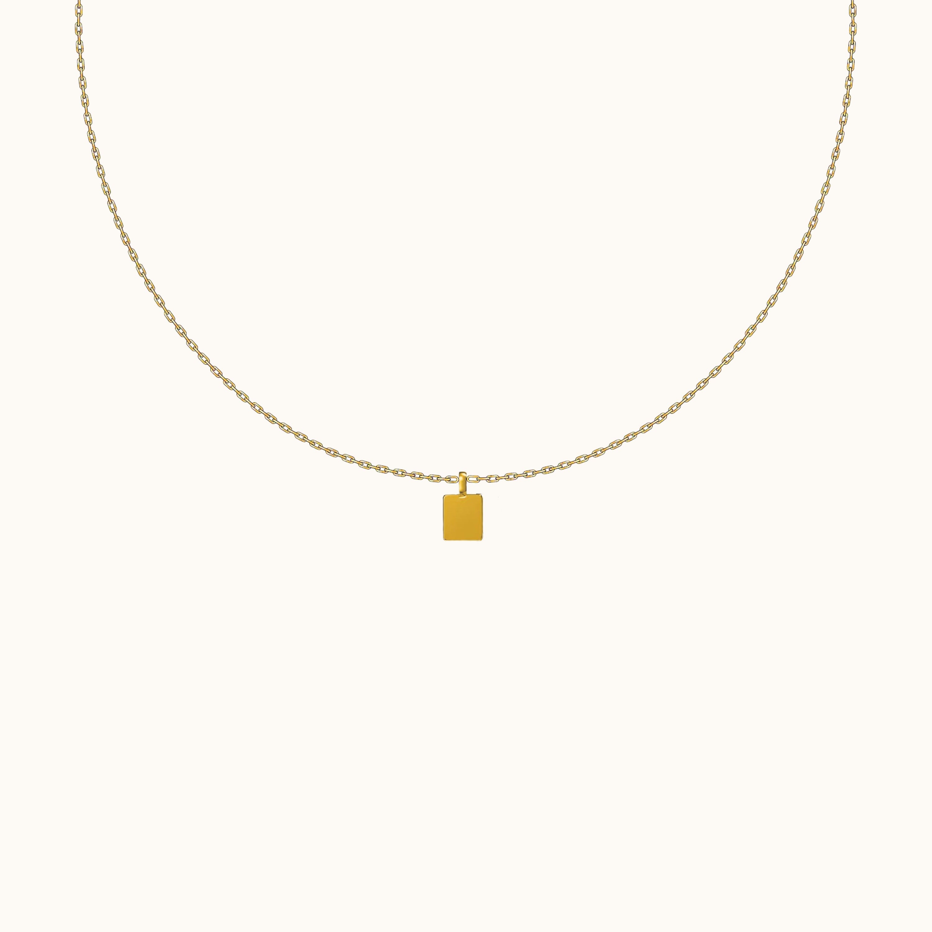 Square Tag Necklace