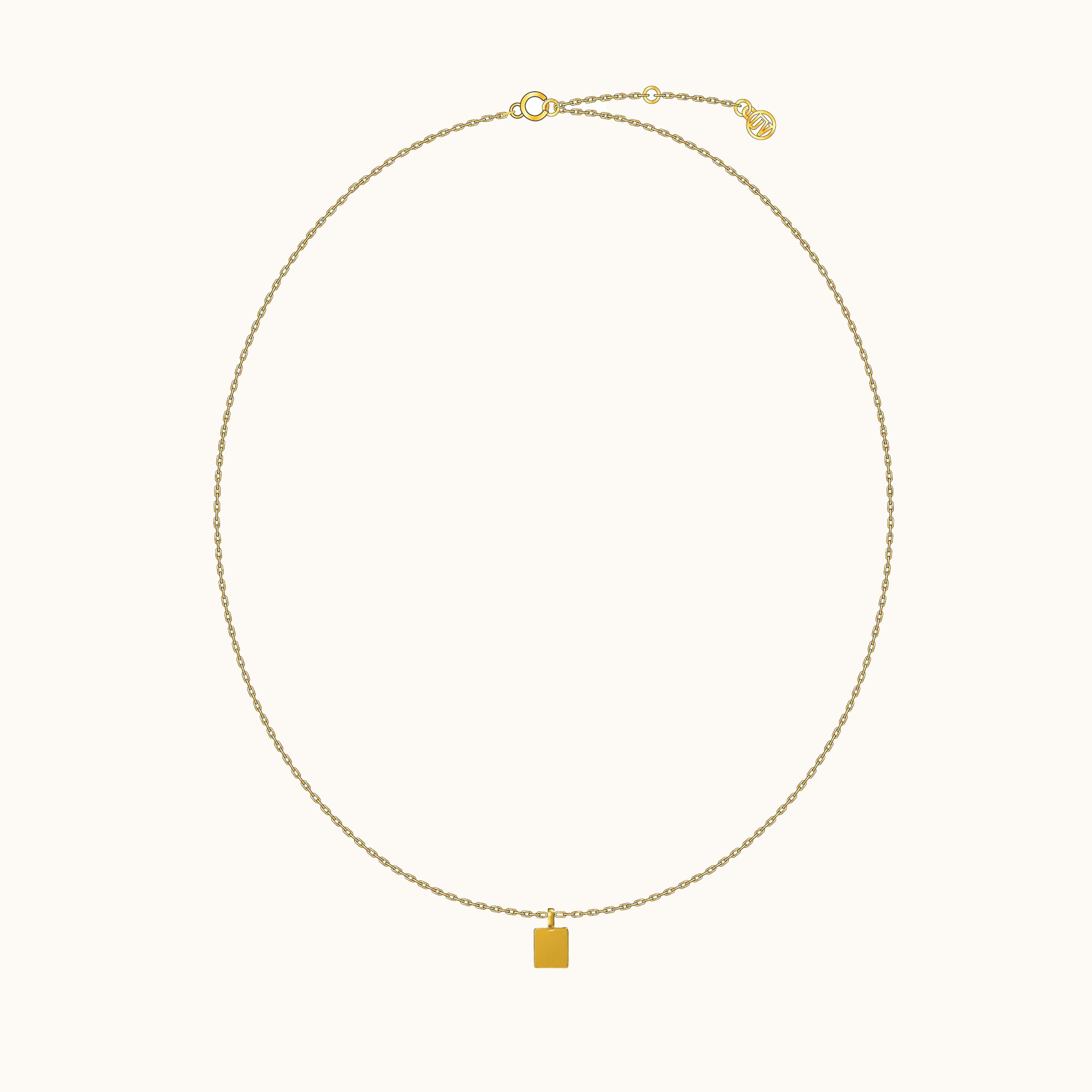 Square Tag Necklace