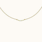 Dainty CZ Pave Smiley Bar Necklace
