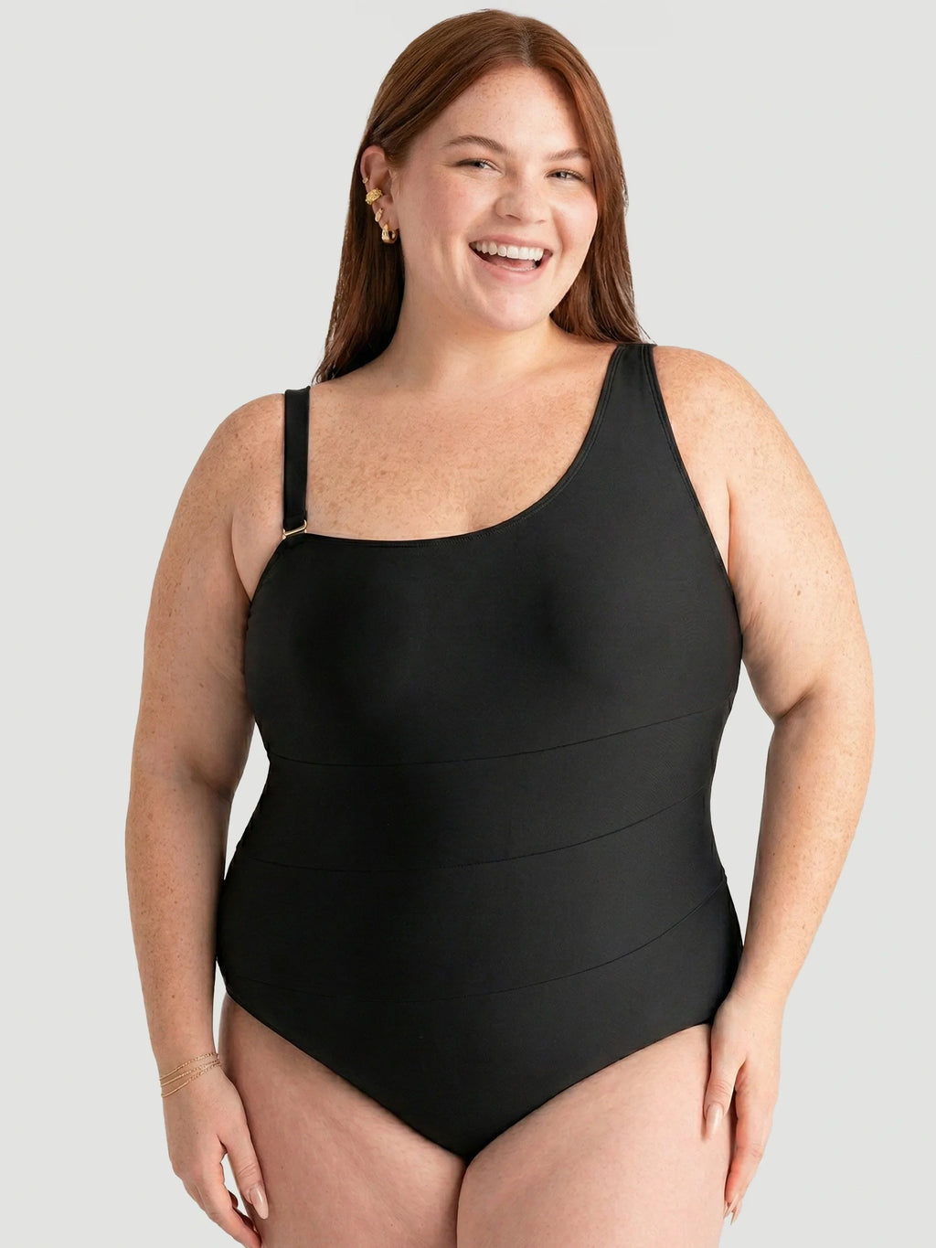 One Shoulder Shaping Swimsuit
