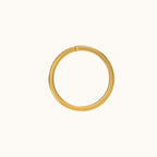 Overlap CZ Titanium PVD Gold Band Ring