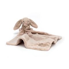 Personalise Bashful Beige Bunny Soother - Soft Baby Comforter | Wobblepaws