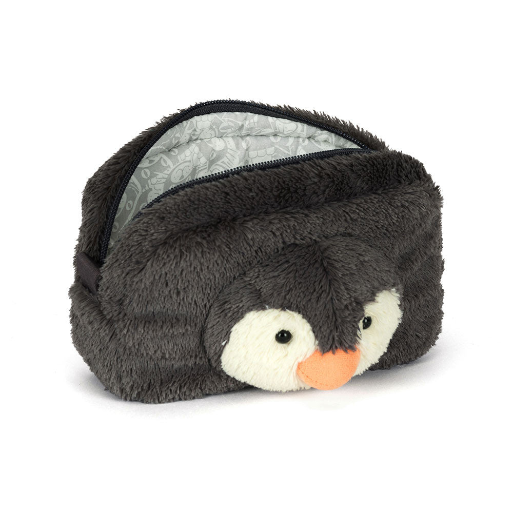 Peanut Penguin Pouch - Soft Plush Novelty Pouch | Wobblepaws