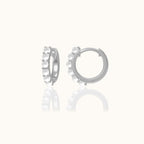 Natural Pearl Embellished Hoop Earrings