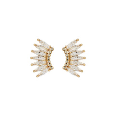 Petite Crystal Madeline Earrings Gold