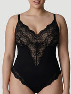 Plunging Lace Bodysuit Shaping Thong
