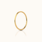14K Solid Gold Eternal Simple Stacking Ring