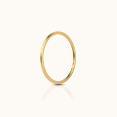 14K Solid Gold Eternal Simple Stacking Ring