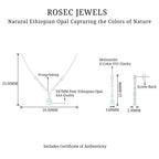 Natural Ethiopian Opal and Moissanite Teardrop Jewelry Set