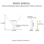 Natural Ethiopian Opal and Moissanite Teardrop Jewelry Set