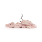 Rose Dragon Bag Charm - Soft Plush Keychain | Wobblepaws