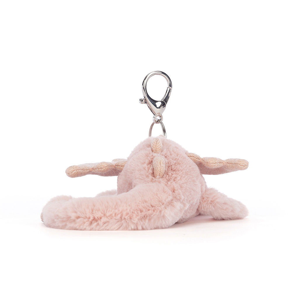Rose Dragon Bag Charm - Soft Plush Keychain | Wobblepaws