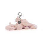 Rose Dragon Bag Charm - Soft Plush Keychain | Wobblepaws