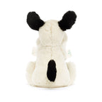 Bashful Black & Cream Puppy Soother - Soft Baby Comforter | Wobblepaws