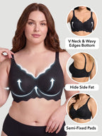 NEW DROP - LIMITED STOCK - Scalloped Push-Up Wireless Jelly Bra